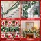 Lighted Garland Indoor for Stairs, Fireplace, 50 Lights Green Garland, Pine Cones & Red Berries & Pine Needle